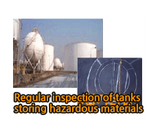 Regular inspection of tanks storing hazardous materials